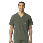 Force Cross Flex Chest Pocket V Neck Scrub Top