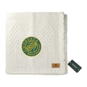 tentree organic cotton cable blanket