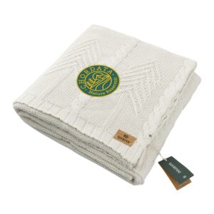 tentree organic cotton cable blanket