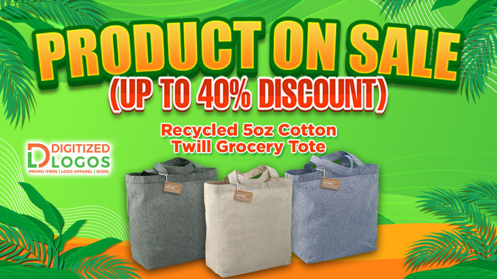 Recycled 5oz Cotton Twill Grocery Tote