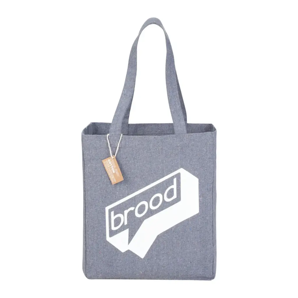 eco friendly recycled cotton grocery tote bag