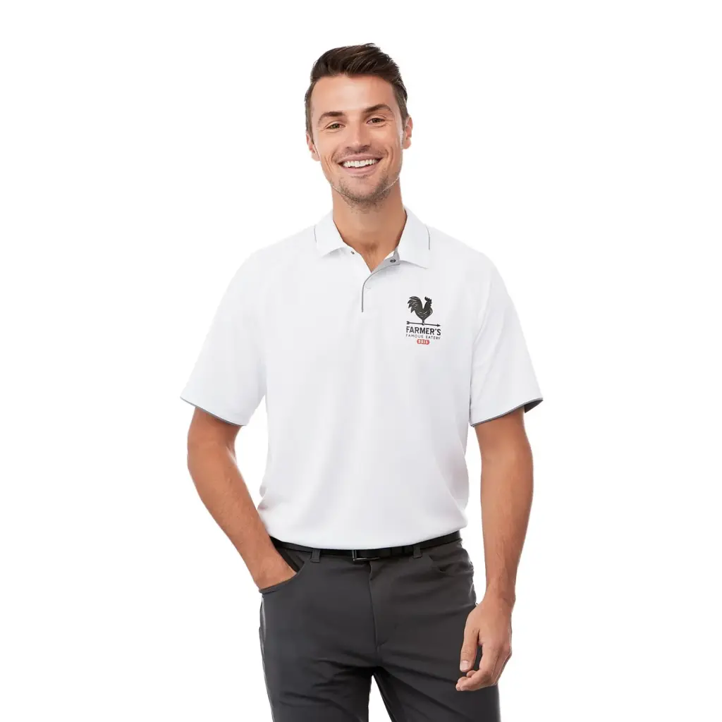 men remus short sleeve performance polo