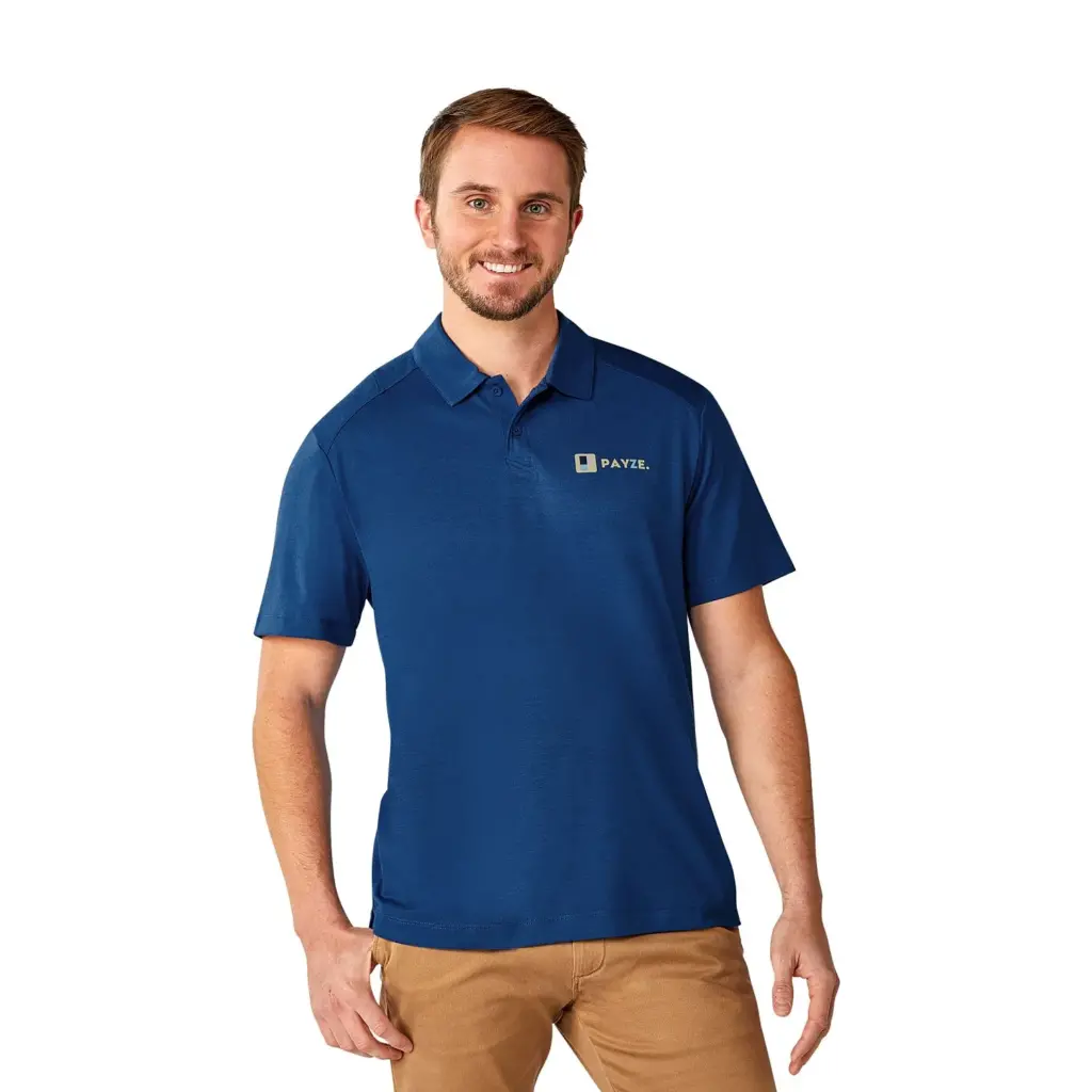 men amos eco short sleeve performance polo