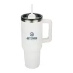 pinnacle 40 oz vacuum insulated eco-friendly travel tumbler with straw