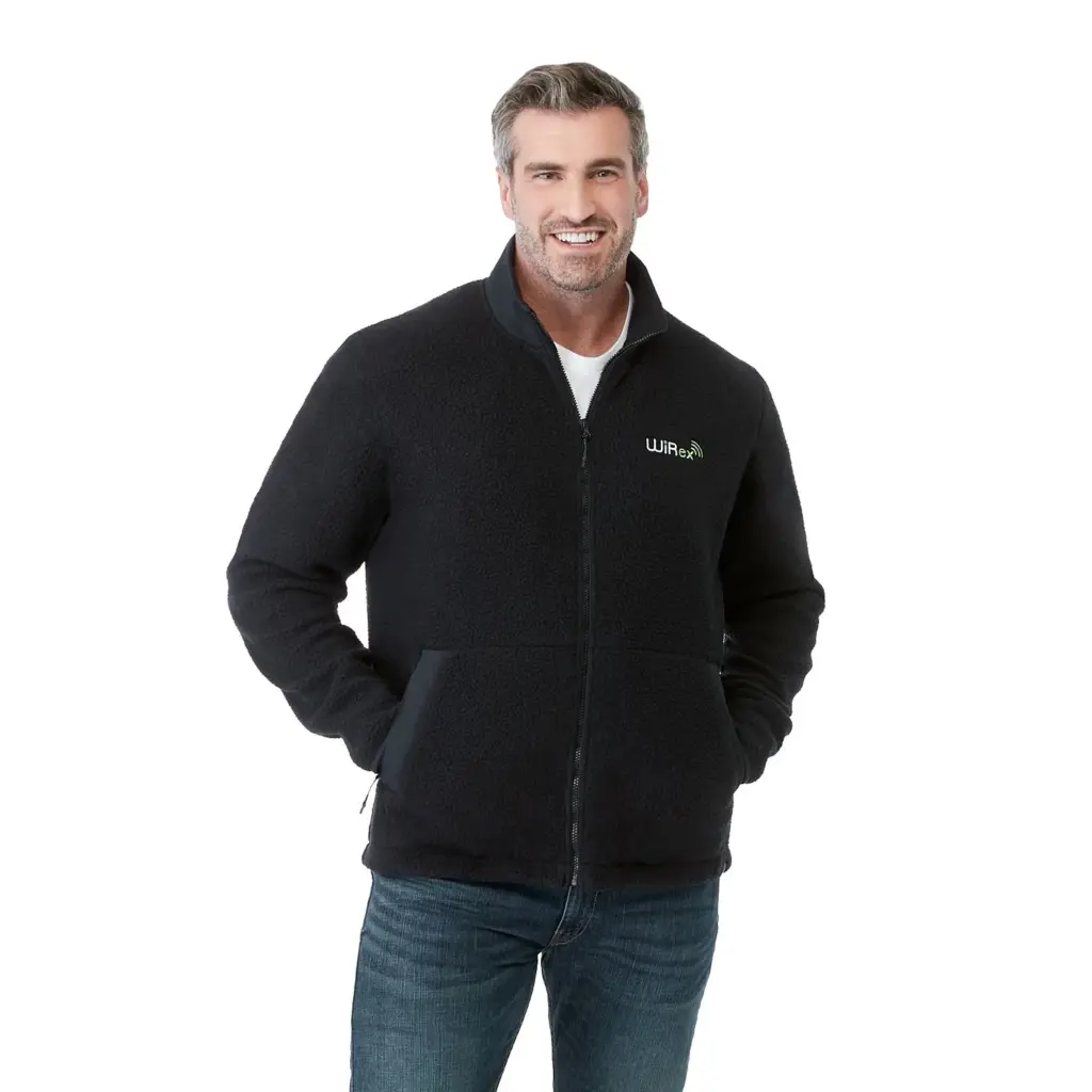 men kahuzi eco full zip sherpa fleece jacket