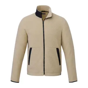men kahuzi eco full zip sherpa fleece jacket