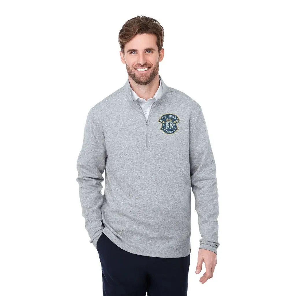 men rigi eco knit quarter zip
