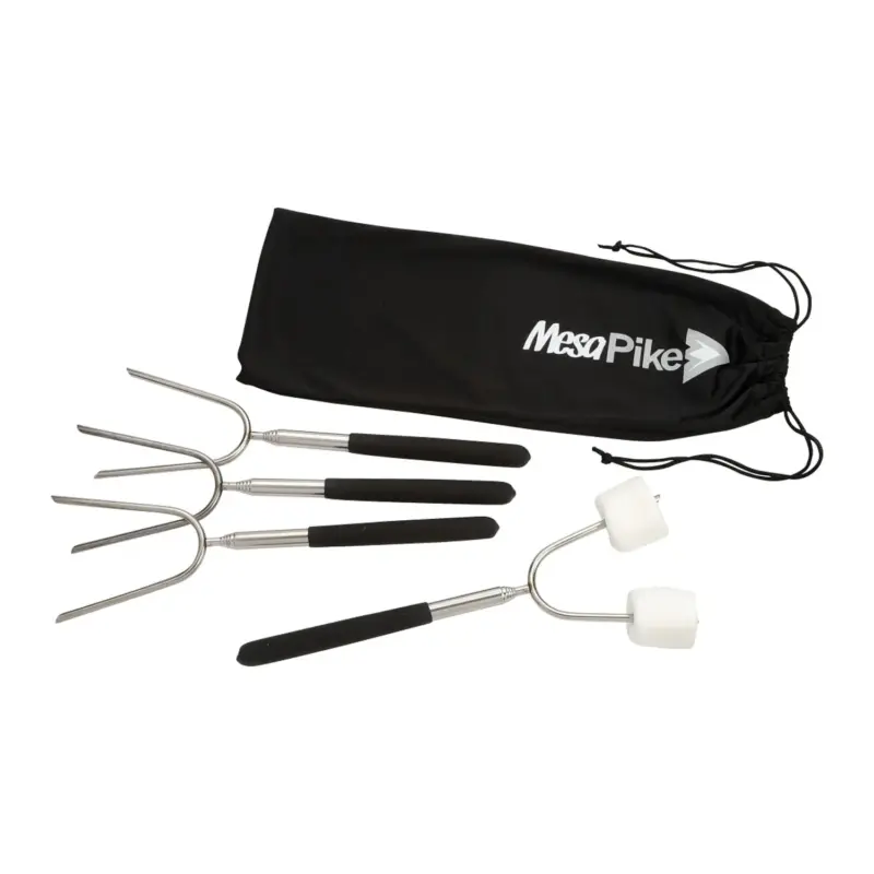 extendable 34" roasting sticks with carrying case