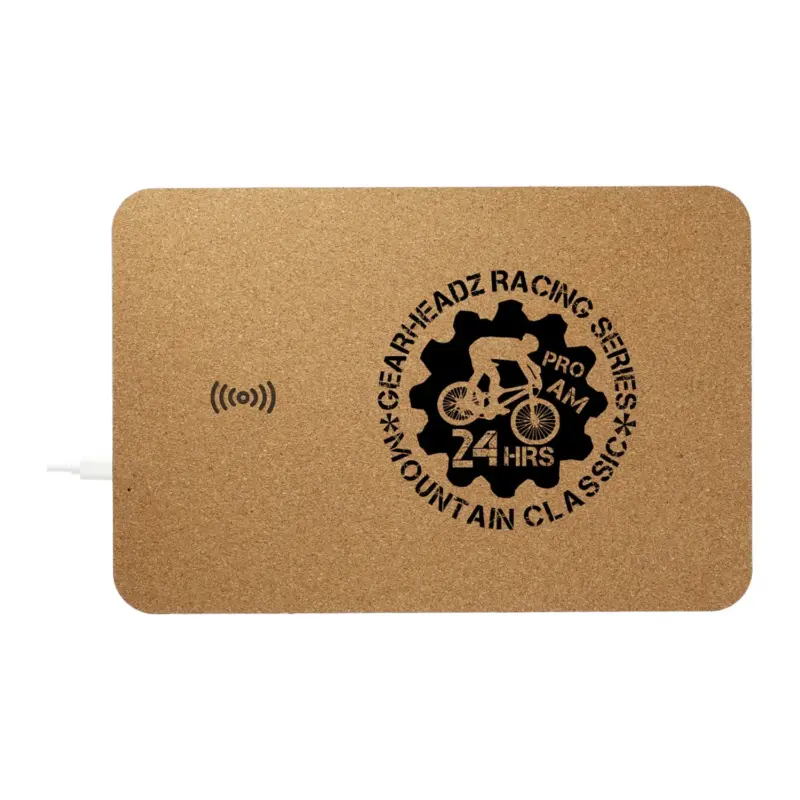 cork fast wireless charging mouse pad
