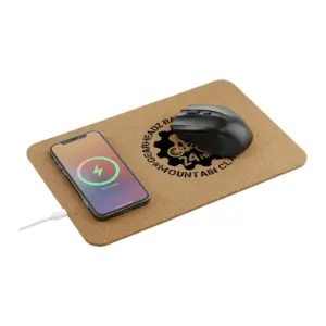 cork fast wireless charging mouse pad