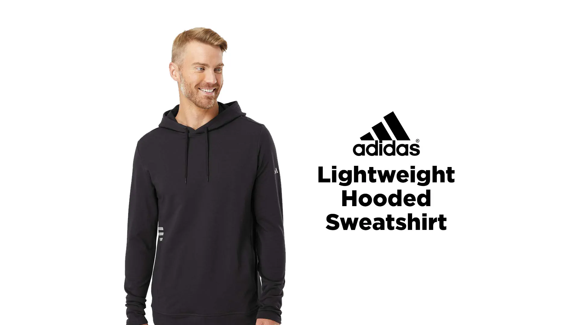 adidas® lightweight hooded sweatshirt