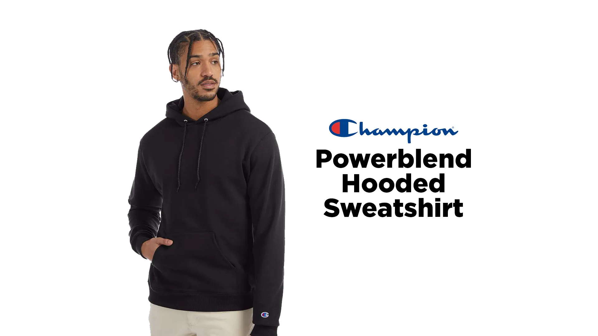 champion powerblend® hooded sweatshirt