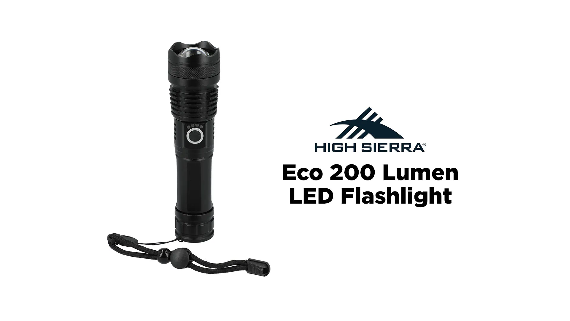 high sierra eco 200 lumen led flashlight