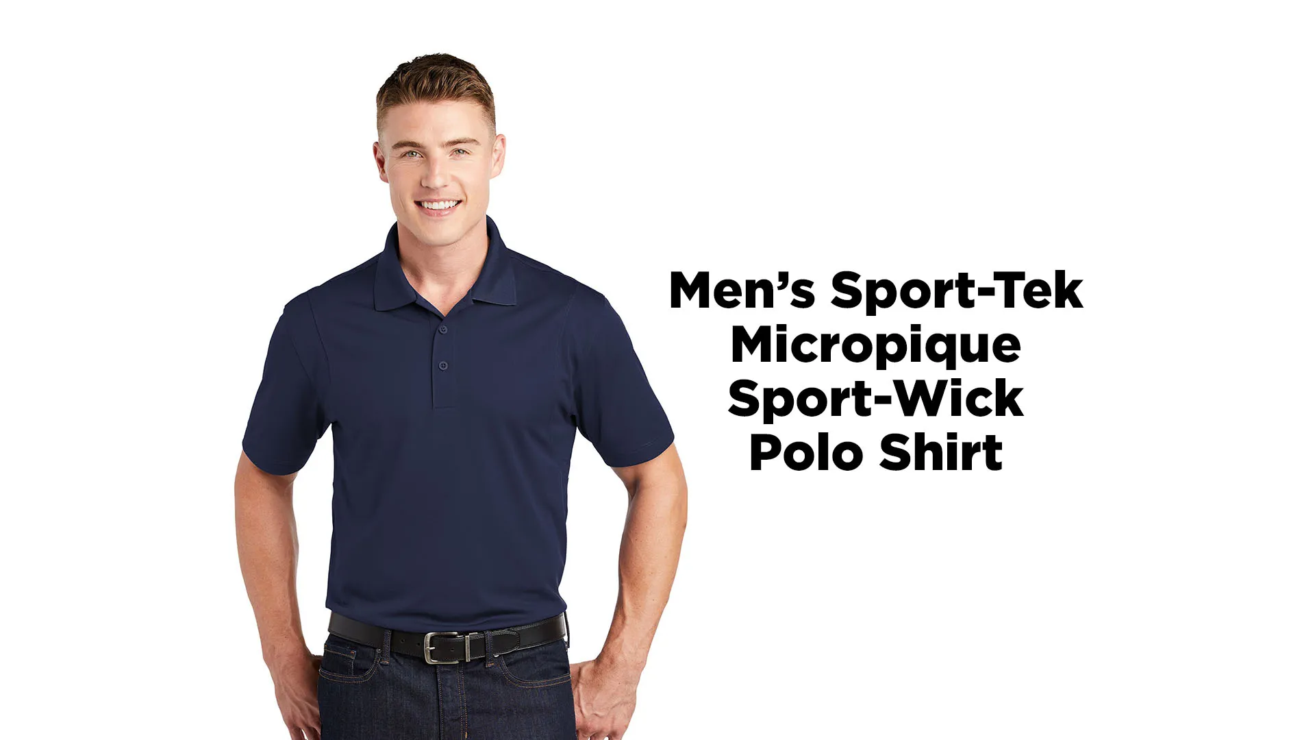 men’s sport tek micropique sport wick polo shirt