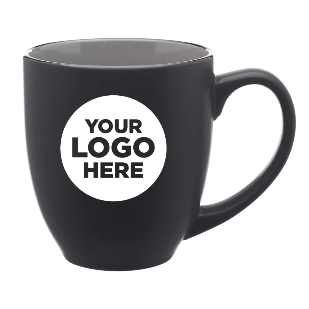 16 oz. Bistro Two-Tone Ceramic Custom Mugs
