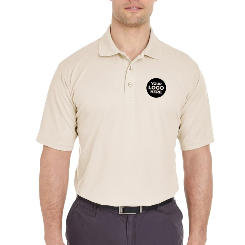 UltraClub Men's Cool & Dry Mesh Piqué Polo Shirts
