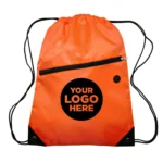 Drawstring Backpack with Pocket