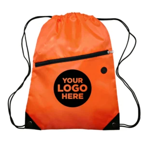 Drawstring Backpack with Pocket