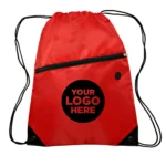 Drawstring Backpack with Pocket