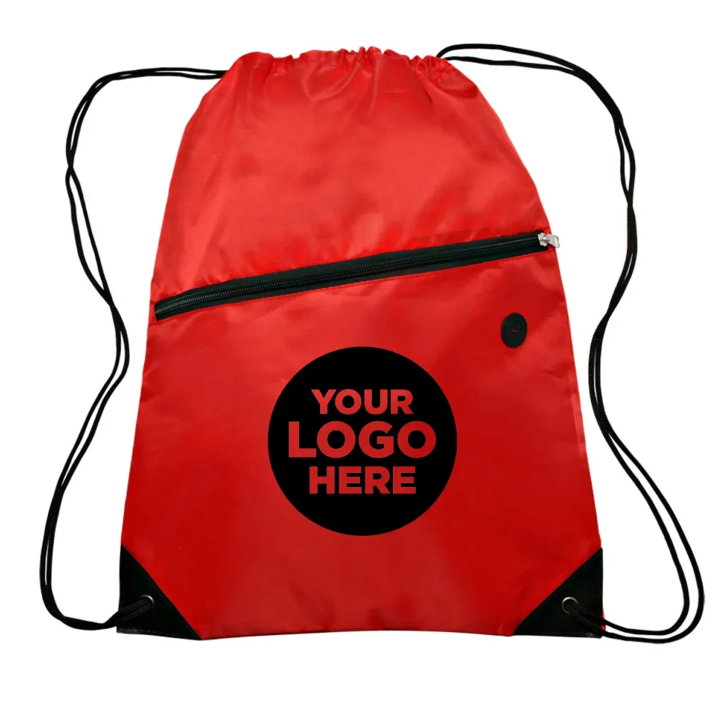 Drawstring Backpack with Pocket