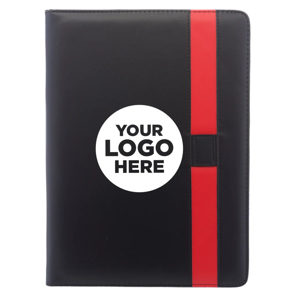 Color Block Black Leather Portfolio