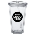 16 oz. Double Wall Acrylic Tumblers with Straws