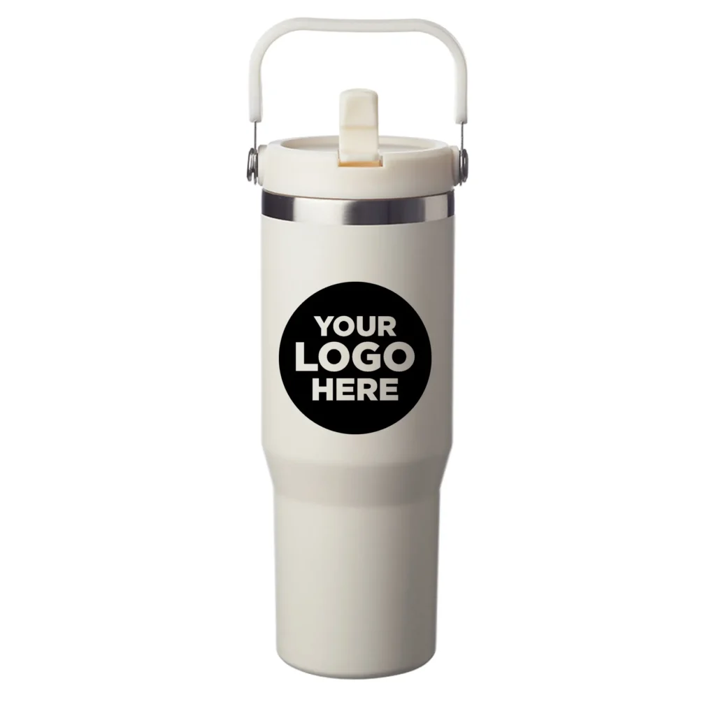 30 oz. Bronx Stainless Travel Mug with Carrying Handle