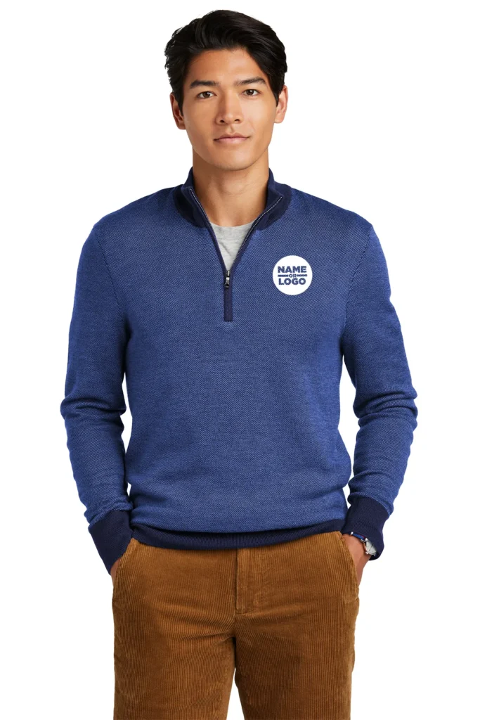 Brooks Brothers ® Washable Merino Birdseye 1/4-Zip Sweater