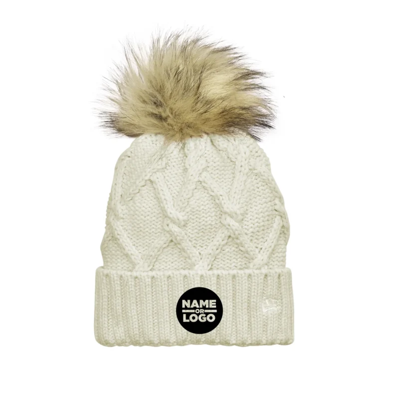 new era ® faux fur pom beanie