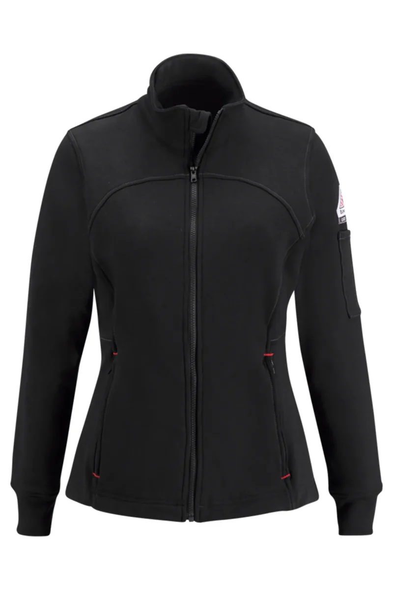 Bulwark Women's Zip Front Fleece Jacket-Cotton/Spandex Blend
