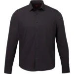 men's untuckit black stone wrinkle free long sleeve slim fit button up shirt