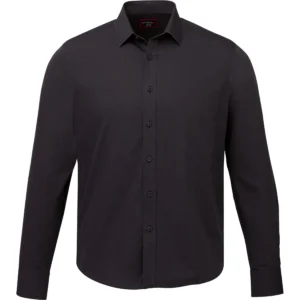 men's untuckit black stone wrinkle free long sleeve slim fit button up shirt
