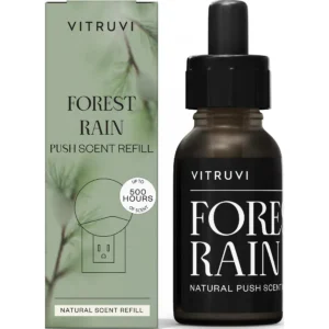 vitruvi plug in wall diffuser bundle with forest rain scent refill