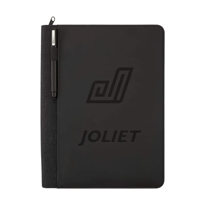 vienna heathered zippered padfolio with fsc® mix paper