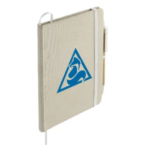 5" x 7" organic cotton bound notebook w/pen